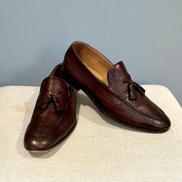 Magnanni Men's Seneca Grained Leather Tassel Loafers, Size EU 43/US 10 - Picture 2 of 6